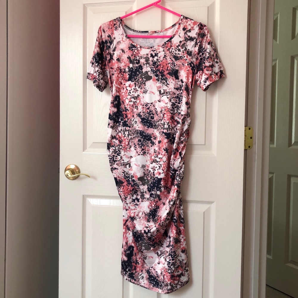 Ruched Maternity Bodycon Dress